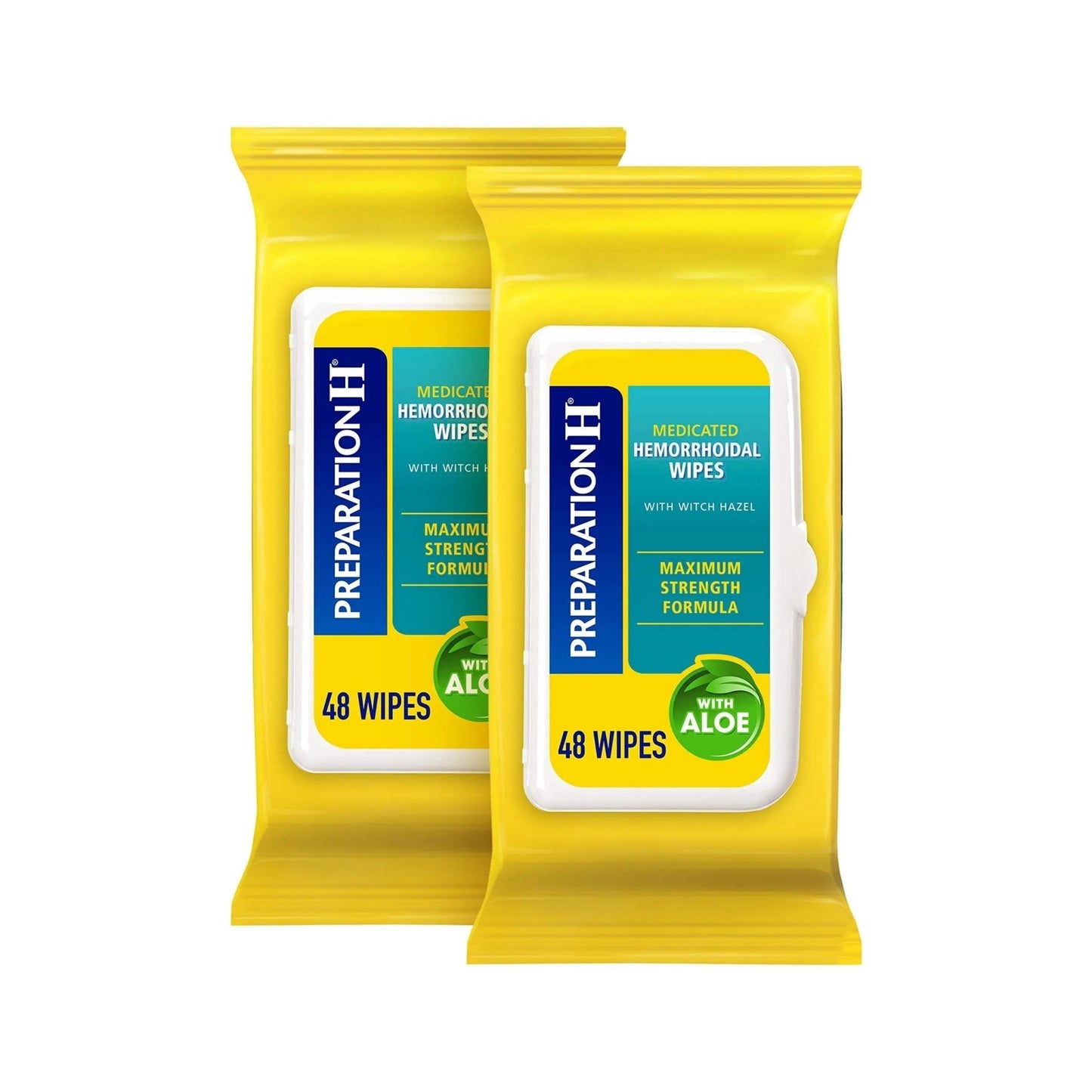 Preparation H Hemorrhoid Flushable Wipes with Witch Hazel for Skin Irritation Relief - 96 Count - Maple Wellness Supplements