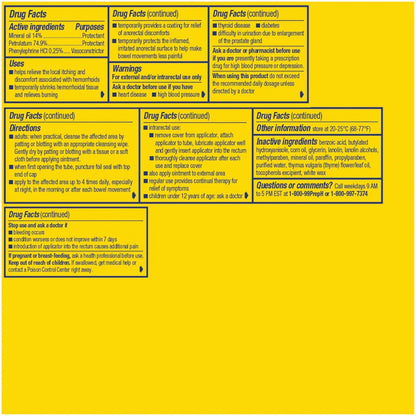 Preparation H Hemorrhoid Ointment, Itching, Burning and Discomfort Relief - 1 Oz Tube - Maple Wellness Supplements