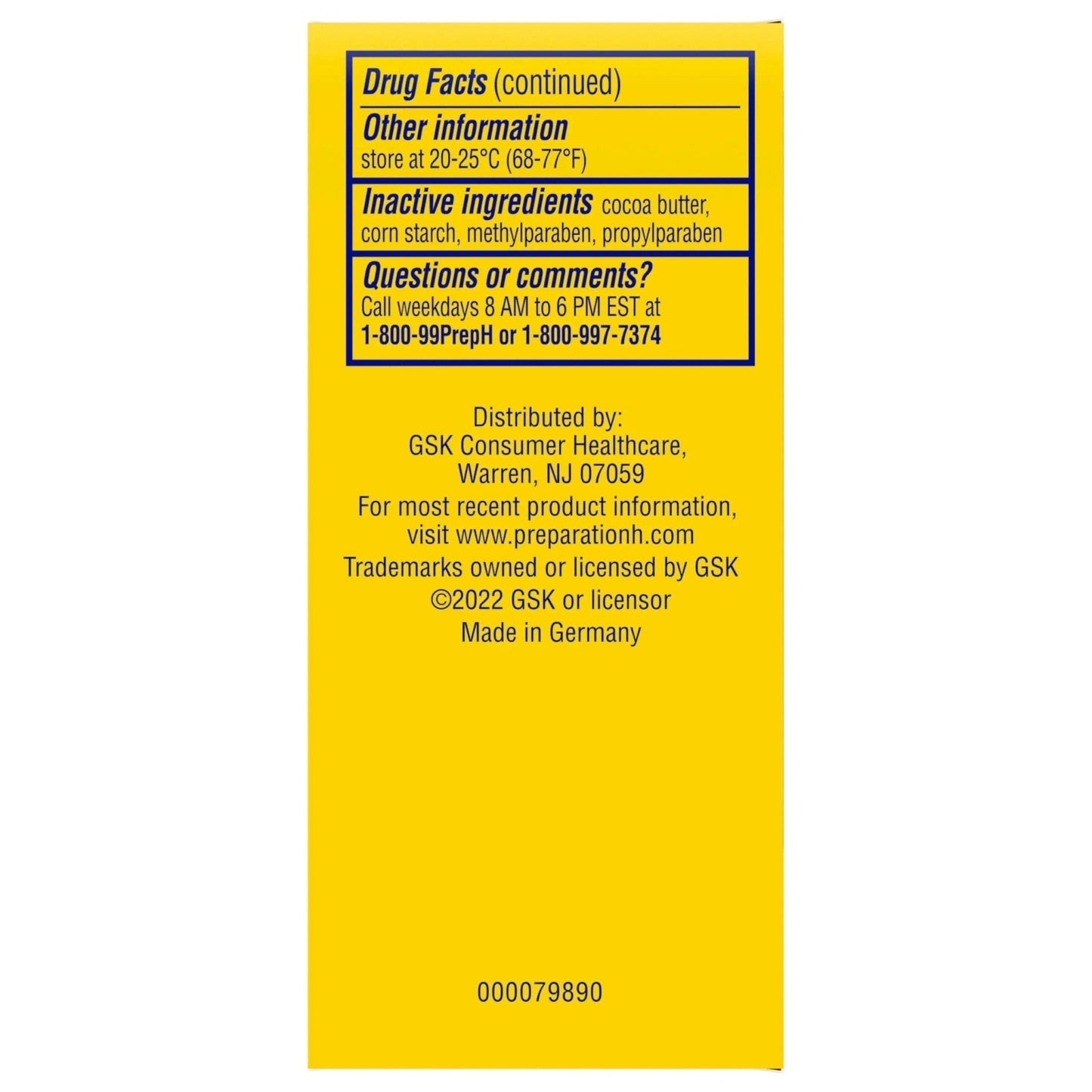 Preparation H Hemorrhoid Suppositories For Itching And Discomfort Relief - 12 Count (Pack of 1) - Maple Wellness Supplements