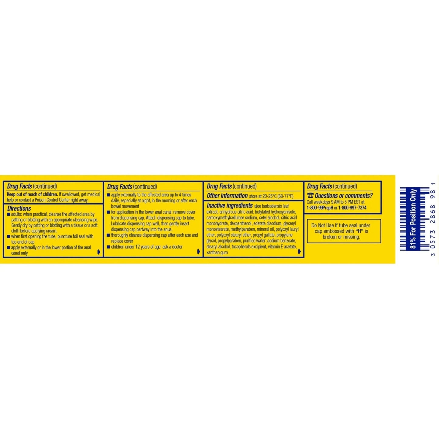 Preparation H Hemorrhoid Symptom Treatment Cream (2 x 1.8 Ounce Tube), Maximum Strength Multi-Symptom Pain Relief with Aloe - Maple Wellness Supplements