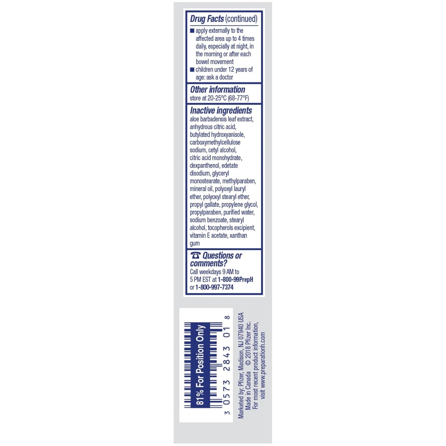 Preparation H Rapid Relief Hemorrhoid Cream with Lidocaine, Numbing Relief for Swelling, Pain, Burning and Itching - 0.75 Oz Tube - Maple Wellness Supplements