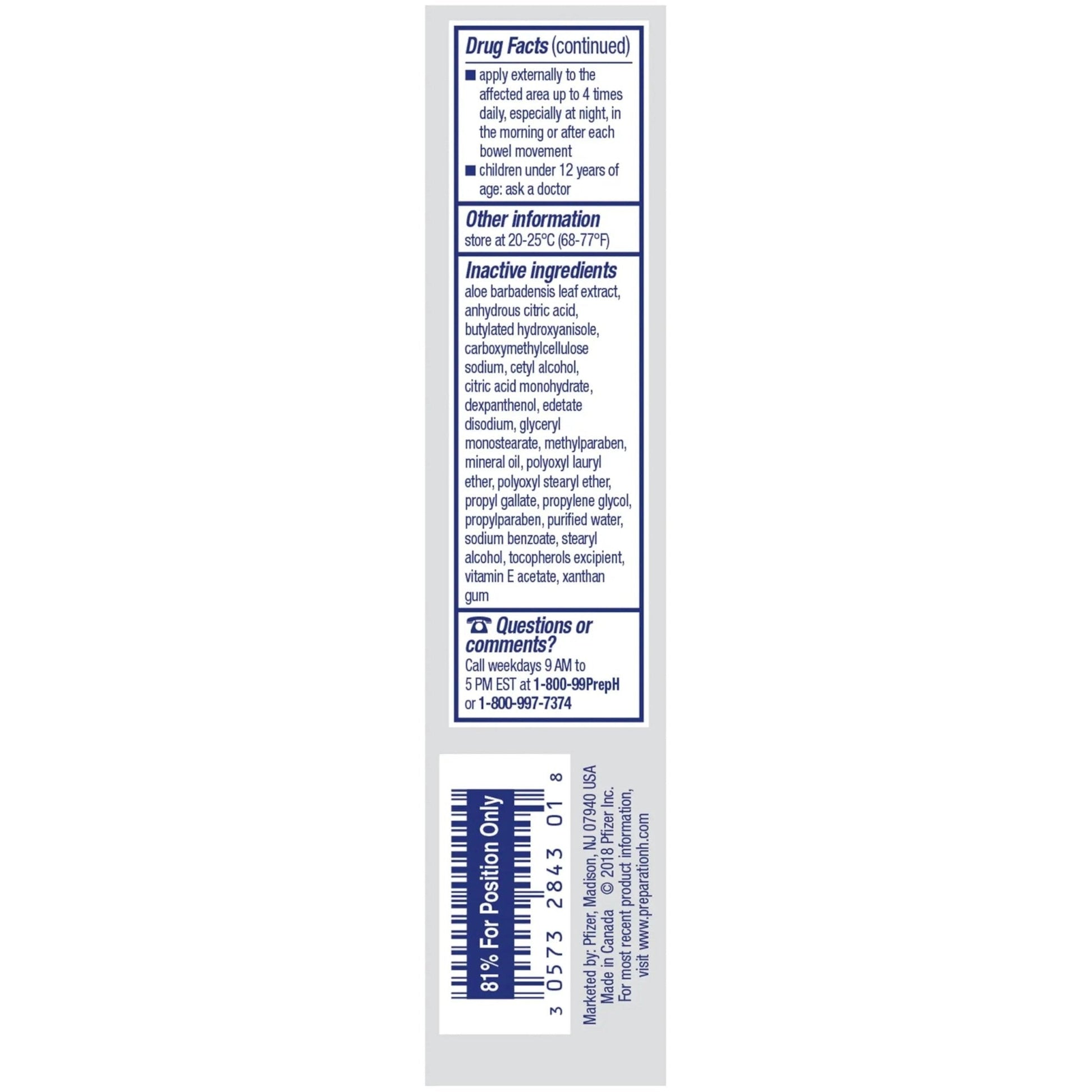 Preparation H Rapid Relief Hemorrhoid Cream with Lidocaine, Numbing Relief for Swelling, Pain, Burning and Itching - 0.75 Oz Tube - Maple Wellness Supplements