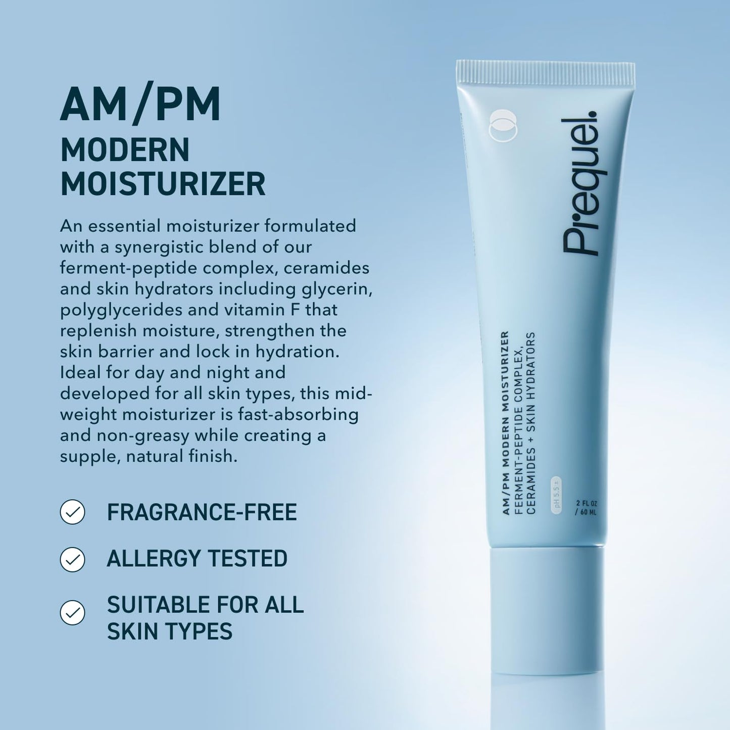 Prequel Skin AM/PM Modern Moisturizer – Hydrating Face Cream with Peptides, Ceramides - Maple Wellness Supplements