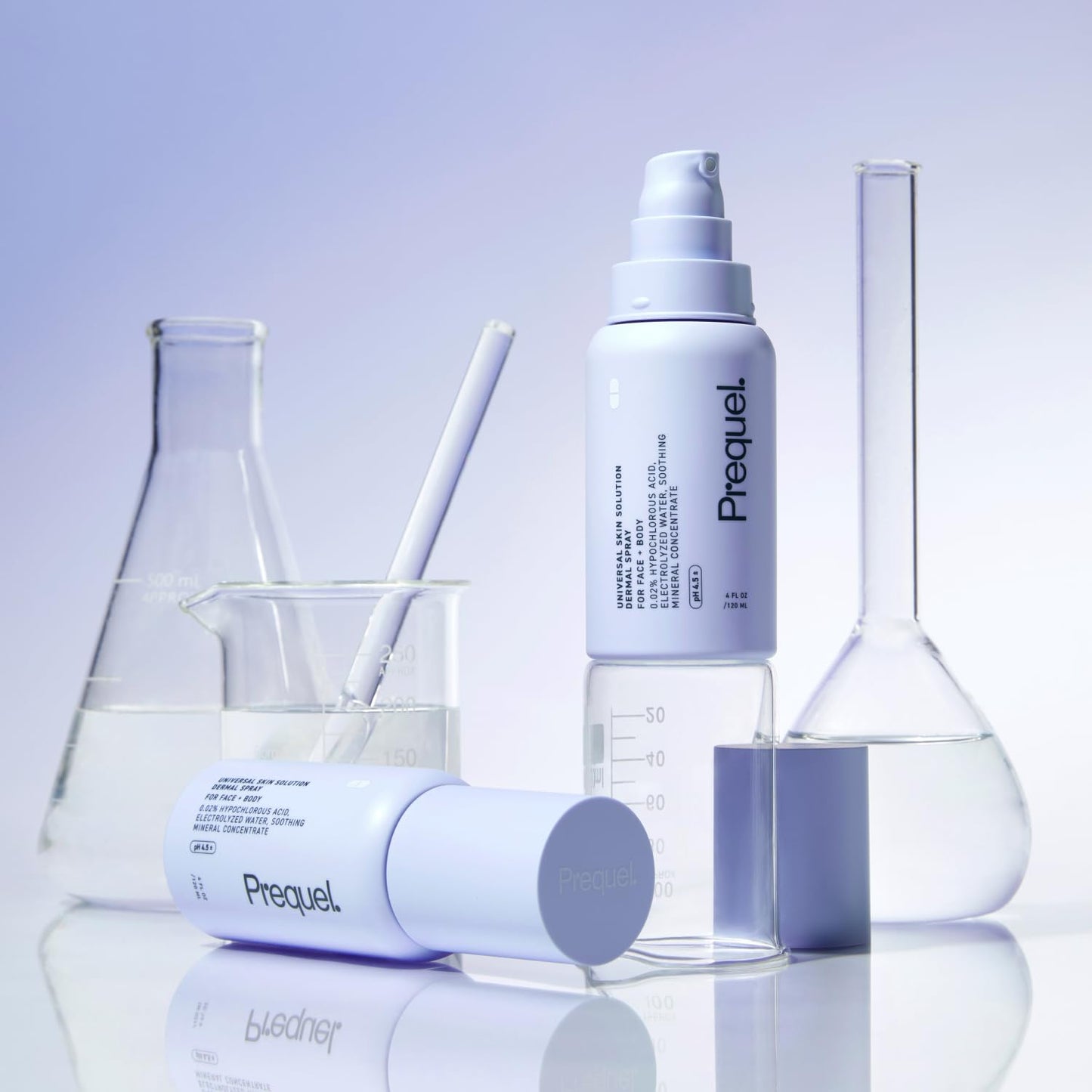 Prequel Skin Universal Skin Solution Hypochlorous Acid Spray for Face and Body. Fine Mist HOCL Facial Cleanser and Dermal - Maple Wellness Supplements