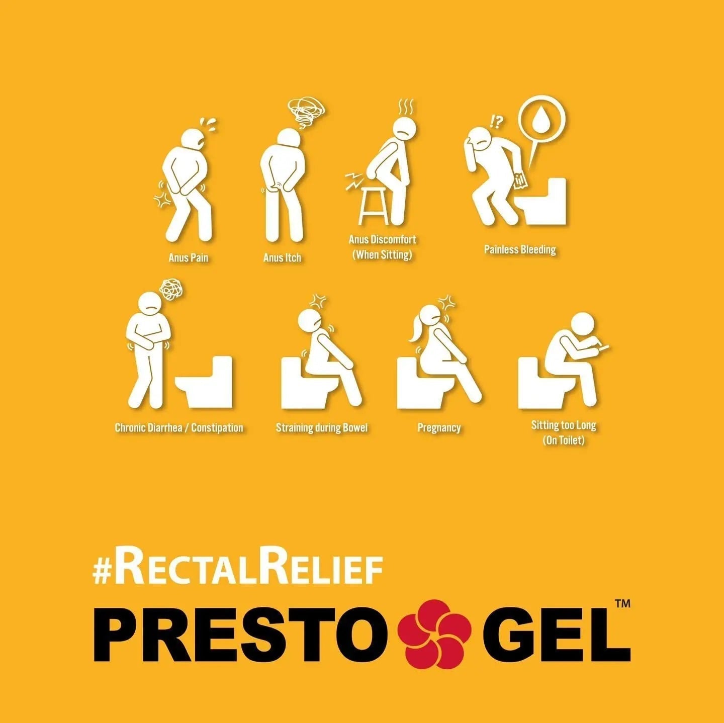 Presto Gel - Natural Hemorrhoid Rectal Suppositories - Rapid Hemorrhoid Treatment and Relief from Itching, Swelling, Burning and Discomfort - Pack of 12 - Maple Wellness Supplements