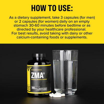Primaforce ZMA Dietary Supplement, 180 Capsules - Maple Wellness Supplements