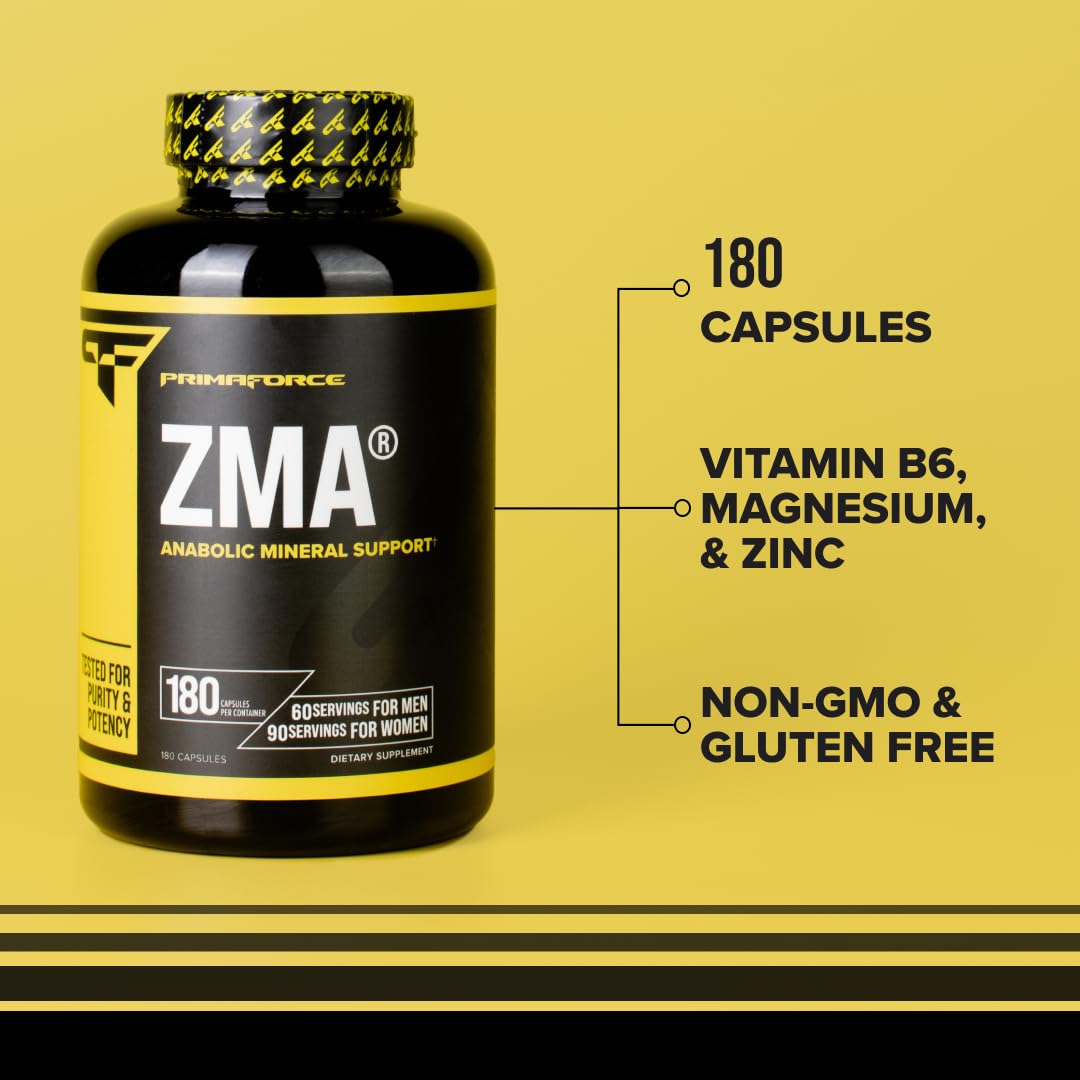 Primaforce ZMA Dietary Supplement, 180 Capsules - Maple Wellness Supplements
