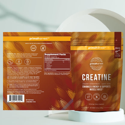 Primal Harvest Creatine Powder Supplement for Men and Women's Fitness, Workouts, and Muscle Growth, to Help Promote Recovery, Strength, Energy, and Endurance (1) - Maple Wellness Supplements