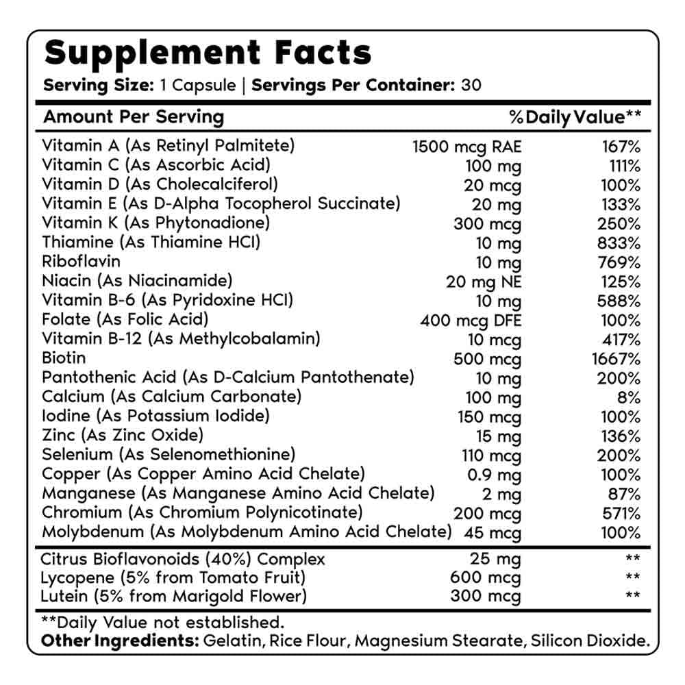 Primal Harvest Multivitamin & Primal Vision – Complete Support for Daily Wellness & Eye Health with Essential Vitamins & Nutrients - Maple Wellness Supplements