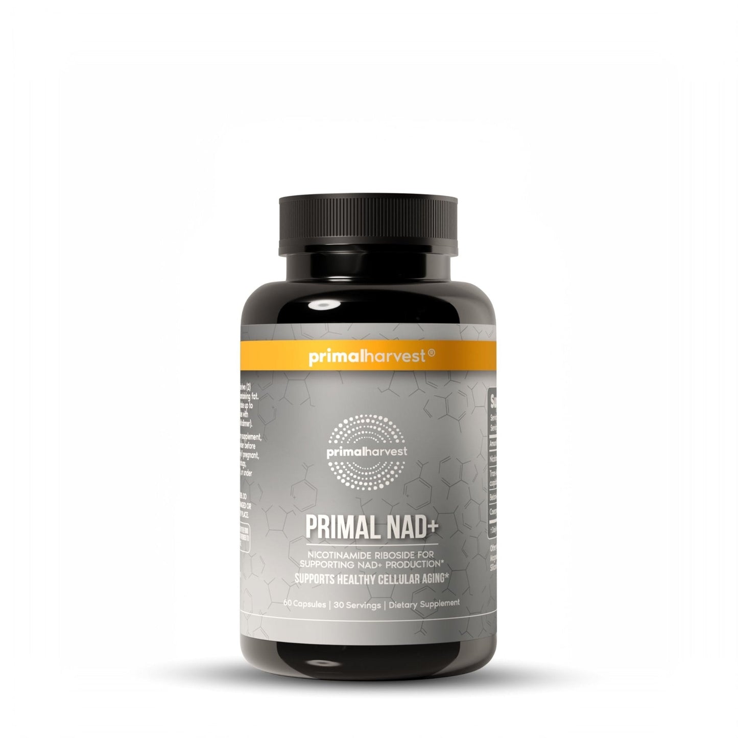 Primal Harvest NAD+ Supplement: Nicotinamide Riboside, Trans-Resveratrol, Betaine, CoQ10, NAD Supplements for Cellular Health, Energy, and Mitochondrial Support (60 Count (1 Pack) - Maple Wellness Supplements