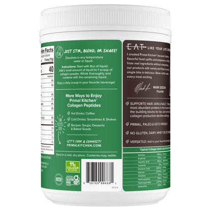 Primal Kitchen Collagen Peptides, Unflavored Collagen Powder, 1.2 Pounds - Maple Wellness Supplements