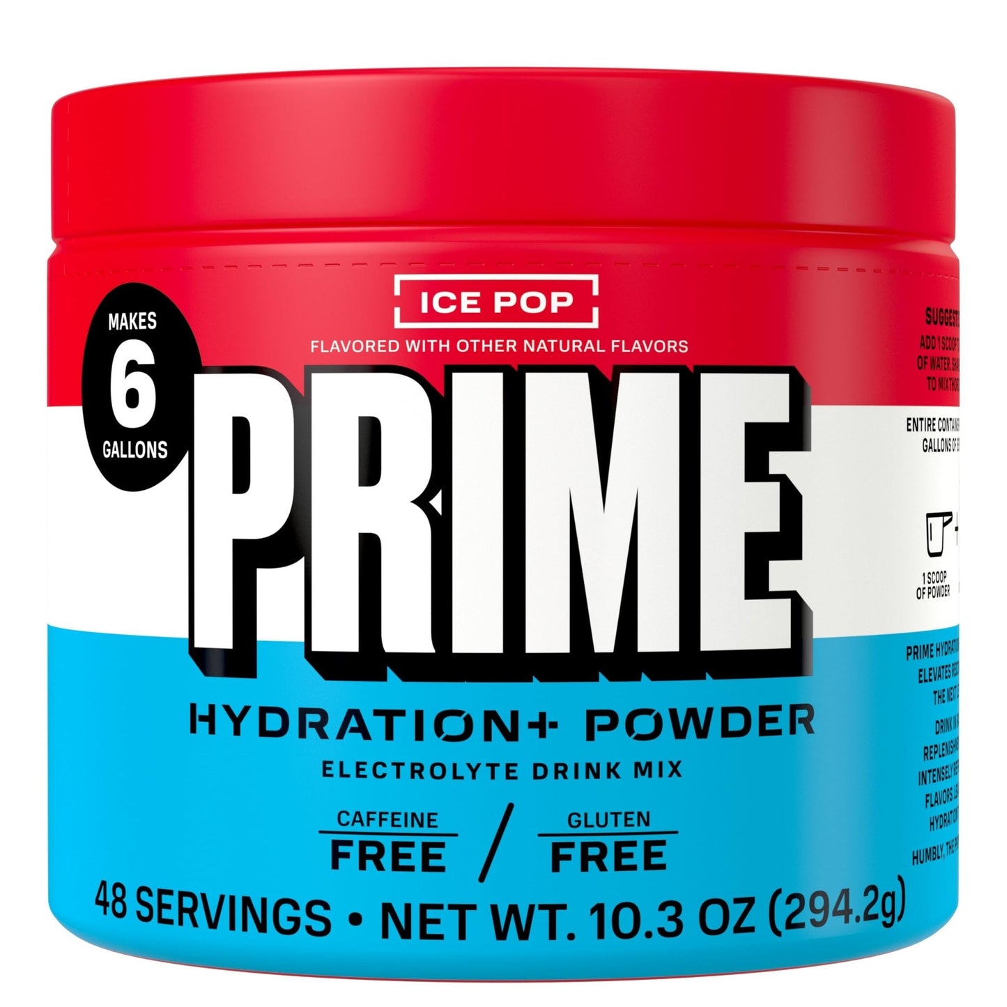 PRIME HYDRATION+ Electrolyte Powder, Ice Pop, Sugar Free Hydration Drink Mix with Potassium, Magnesium & B Vitamins to Replenish Fluids, - Maple Wellness Supplements