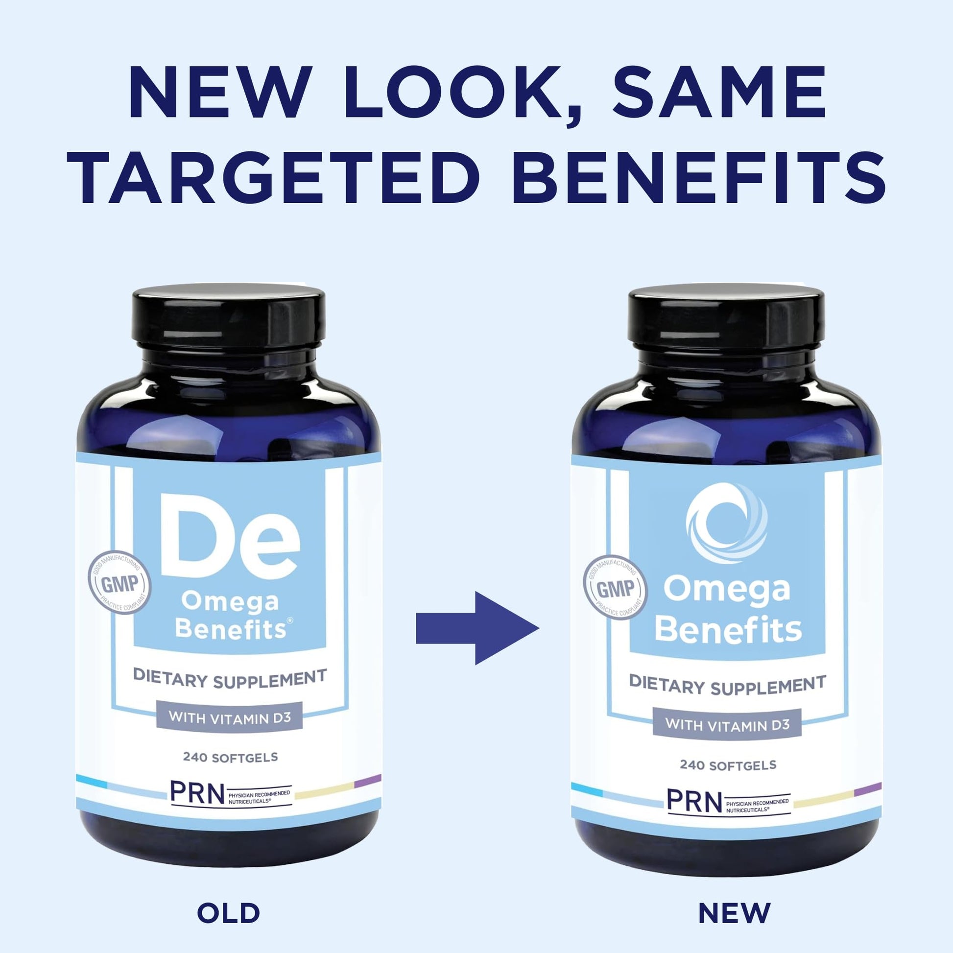 PRN Omega 3 Supplement - 240 Softgels, 60-Day Supply - Fish Oil Omega 3 Supplements with 1680 mg EPA & 560 mg DHA - rTG Omega-3 + Vitamin D for Skin, Joint, Brain, Eye & Heart Health - Maple Wellness Supplements