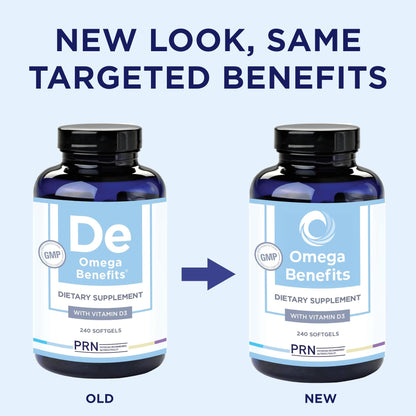 PRN Omega 3 Supplement - 240 Softgels, 60-Day Supply - Fish Oil Omega 3 Supplements with 1680 mg EPA & 560 mg DHA - rTG Omega-3 + Vitamin D for Skin, Joint, Brain, Eye & Heart Health - Maple Wellness Supplements