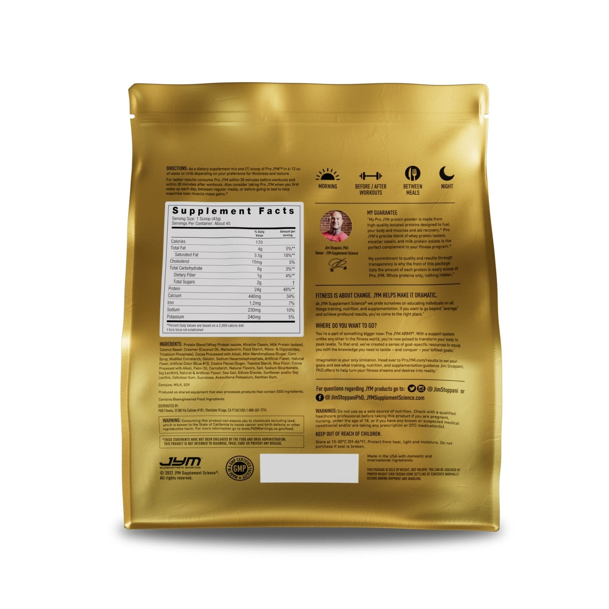 Pro JYM Protein Powder - Egg White, Milk, Whey Protein Isolates & Micellar Casein - Maple Wellness Supplements