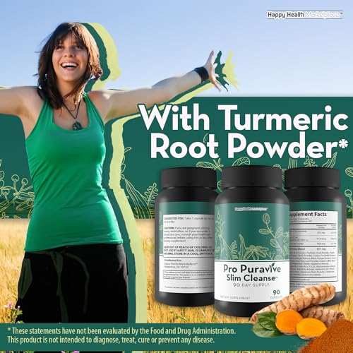 Pro Puravive Slim Cleanse - 90 Day Supply - Our Best Gentle Full Body Detox Cleanse - Maple Wellness Supplements