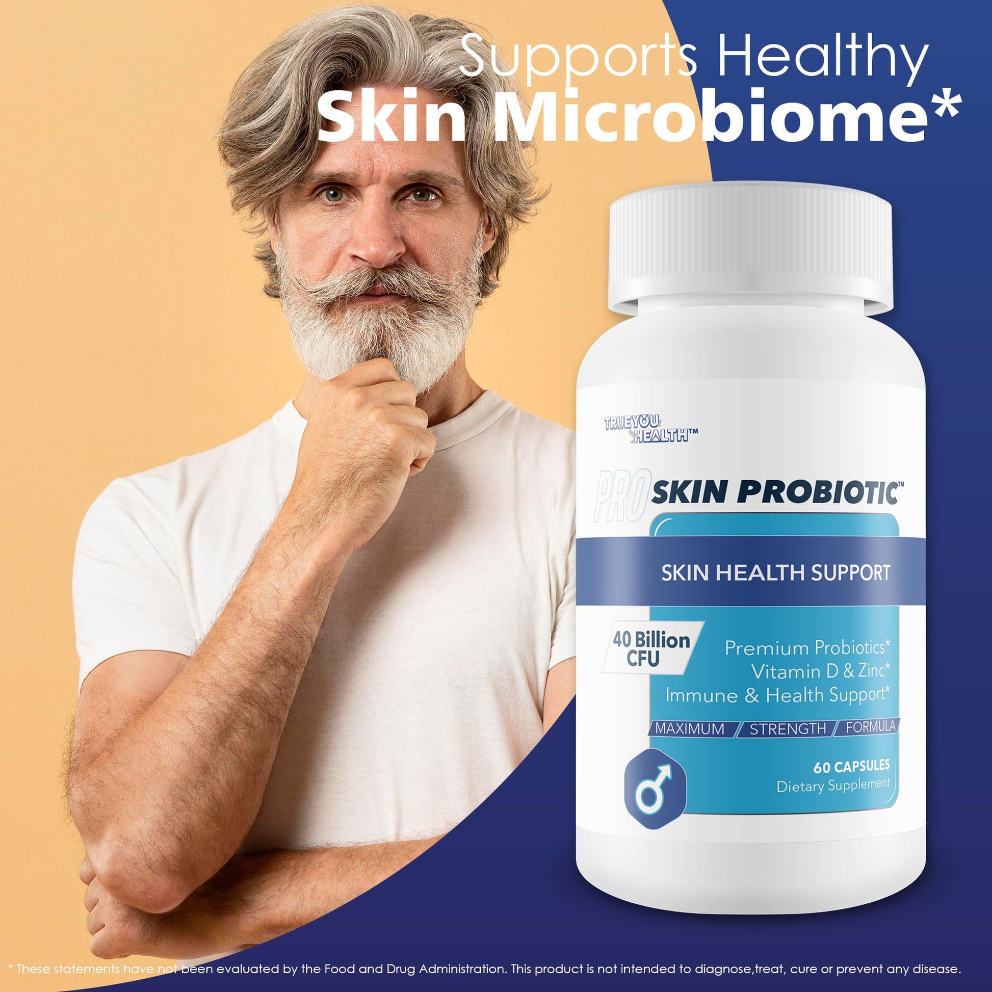 Pro Skin Probiotic - Skin Health Supporting Probiotic with Immune Support - Promote Healthy Skin Microbiome from Inside Out - Health Starts in the Gut - Support Reduced Breakouts, Redness, & Puffiness - Maple Wellness Supplements