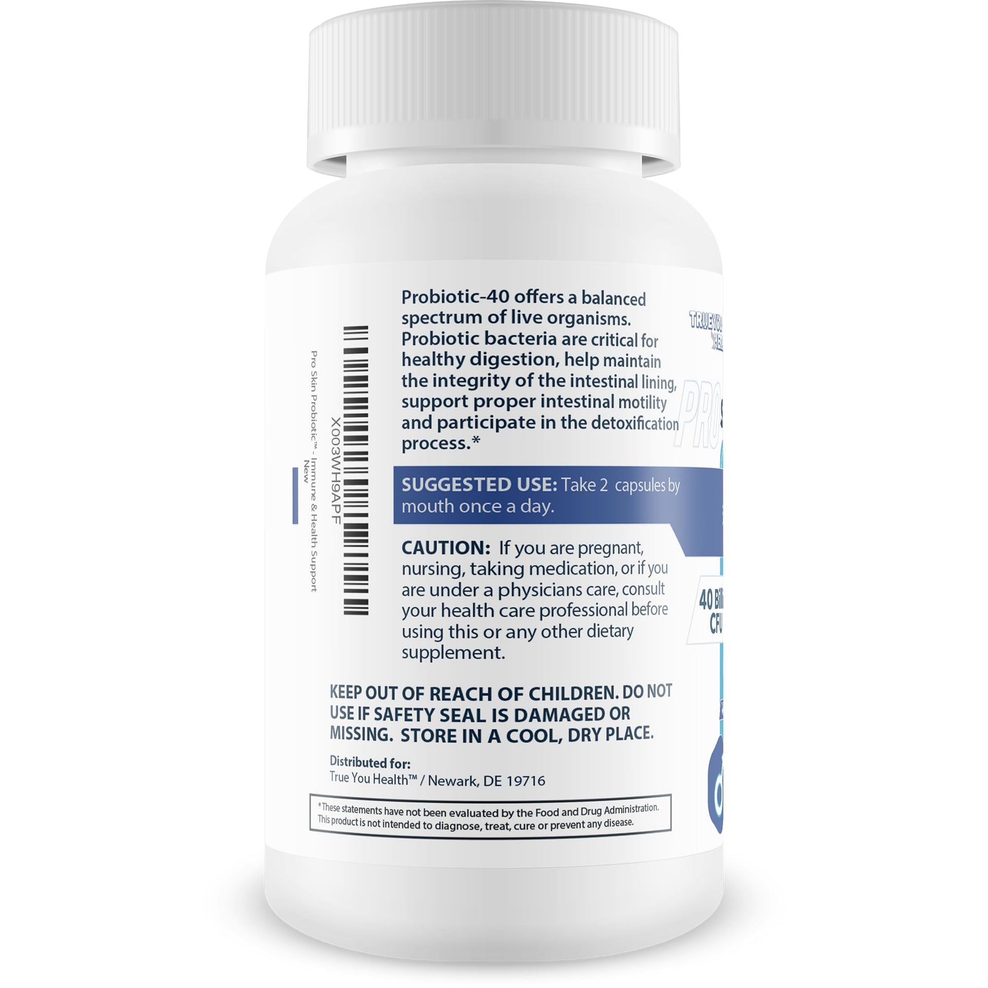 Pro Skin Probiotic - Skin Health Supporting Probiotic with Immune Support - Promote Healthy Skin Microbiome from Inside Out - Health Starts in the Gut - Support Reduced Breakouts, Redness, & Puffiness - Maple Wellness Supplements