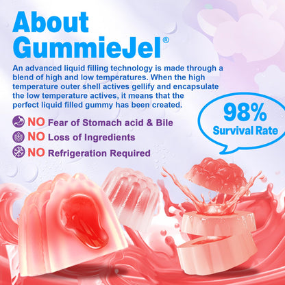 Probiotic Gummies 60 Billion CFU for Women Men & Kids, 11 Strains Probiotics + Organic Prebiotics Fiber for Immune, Digestive Health, Supports Constipation, - Maple Wellness Supplements