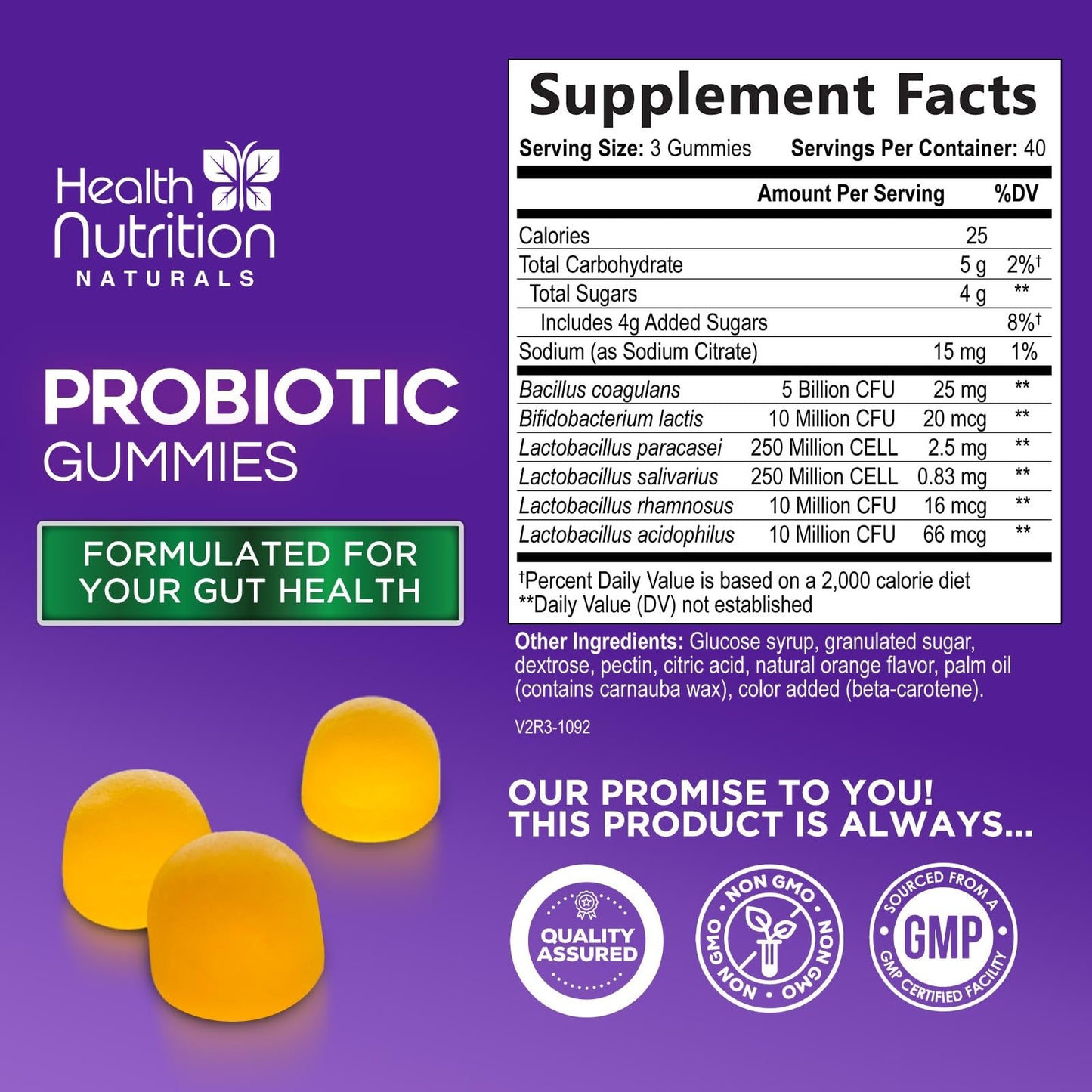 Probiotic Gummies - Advanced Multi-Strain Probiotic Formula - Gut & Digestive Health Support Gummy - Bacillus Coagulans 5 Billion CFU Per Serving, Daily Acidophilus Probiotics Supplement - 120 Gummies - Maple Wellness Supplements