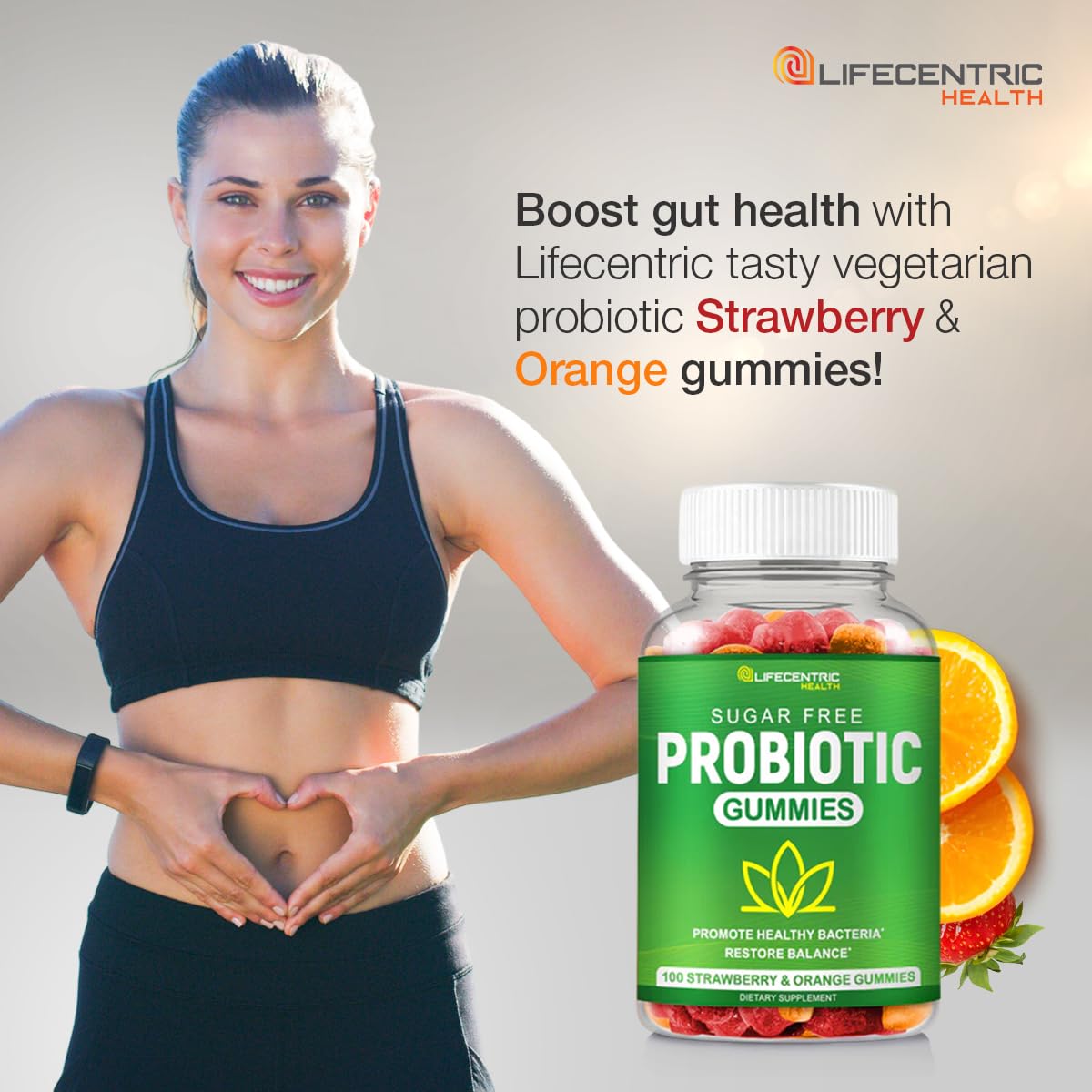Probiotic Gummies for Adults and Kids Max Strength 5 Billion CFU | Organic Sugar Free Gummies for Digestive Health | 100 Count Vegan Gluten Free Chewable Probiotics - Maple Wellness Supplements