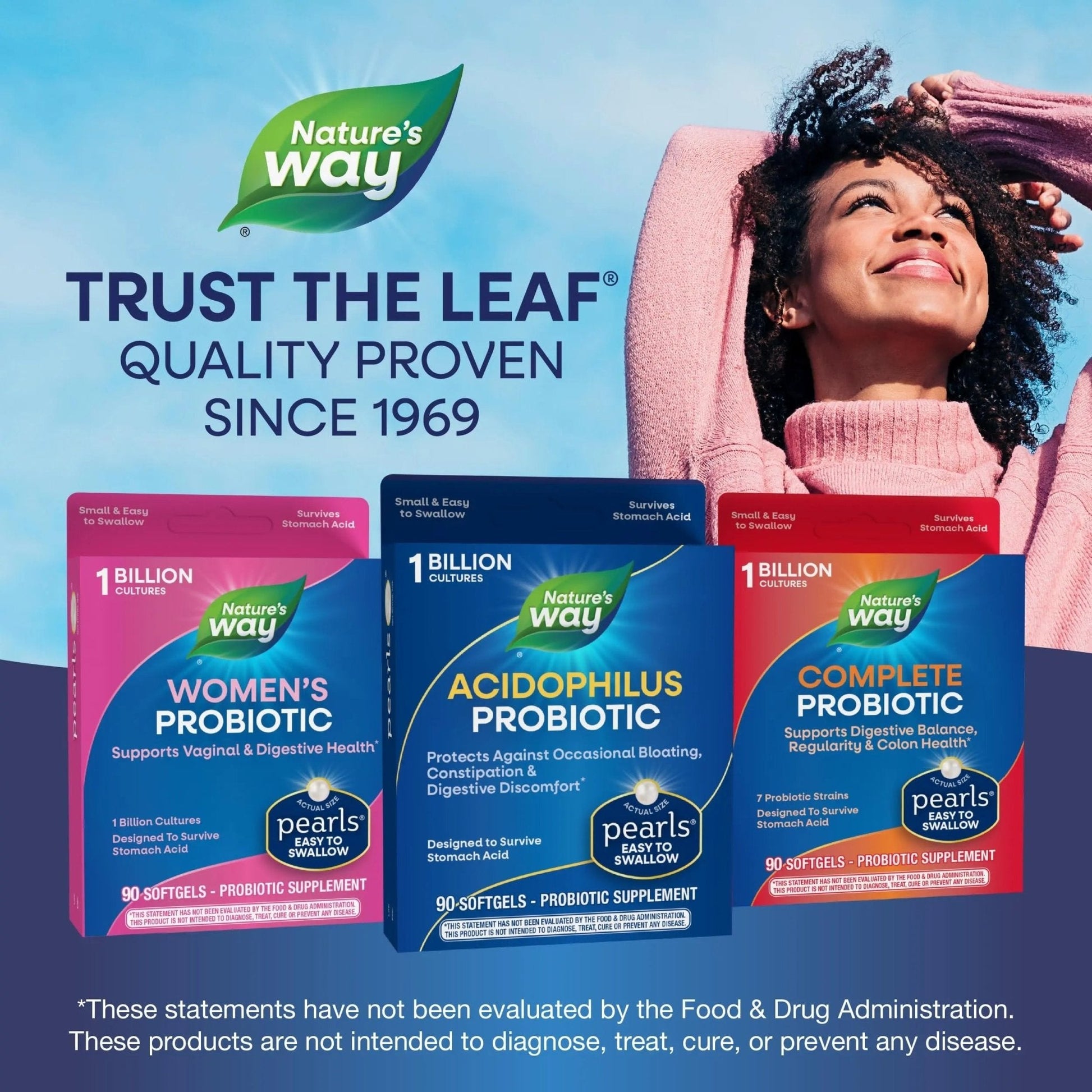Probiotic Pearls Acidophilus Once Daily Probiotic Supplement, 1 Billion Live Cultures, Survives Stomach Acid, No Refrigeration, 90 Softgels - Maple Wellness Supplements
