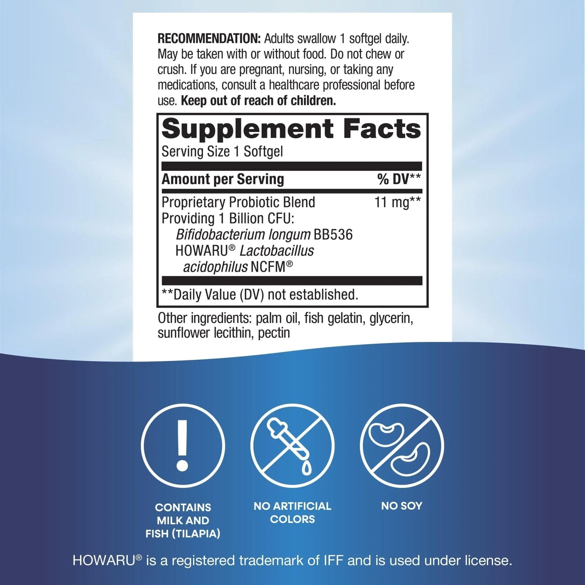 Probiotic Pearls Acidophilus Once Daily Probiotic Supplement, 1 Billion Live Cultures, Survives Stomach Acid, No Refrigeration, 90 Softgels - Maple Wellness Supplements