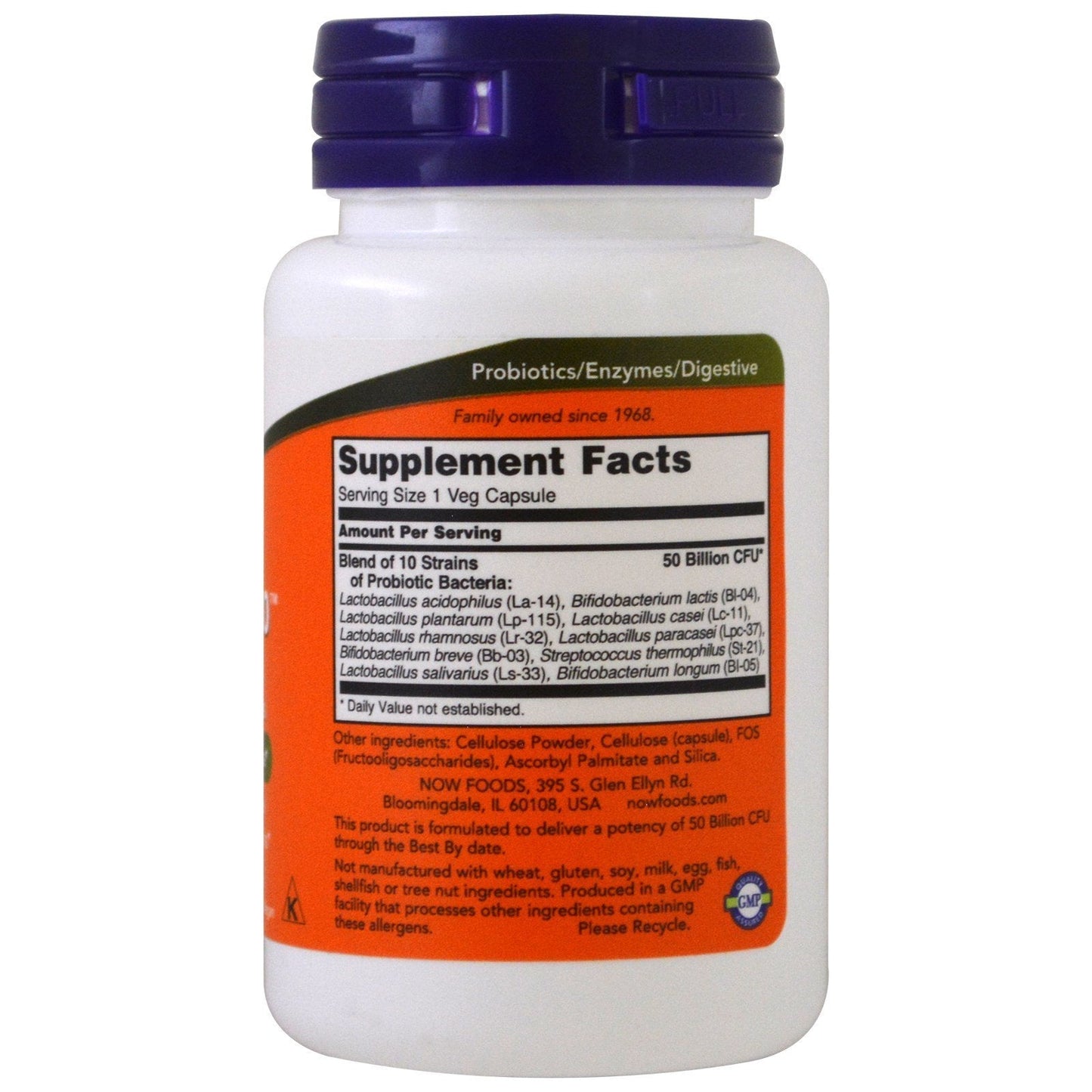 Probiotic10 50 Billion - Now Foods - 50 - VegCap -(Pack of 2) - Maple Wellness Supplements