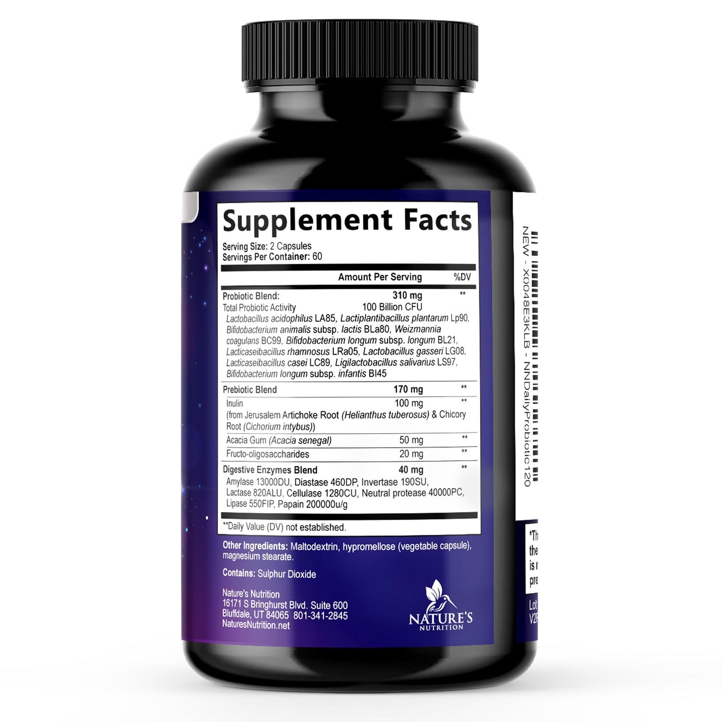 Probiotics 100 Billion CFU Per Serving - 10 Premium Strains + Prebiotics - Best Probiotic Supplement for Women & Men - Supports Immune, Digestive Health, - Maple Wellness Supplements