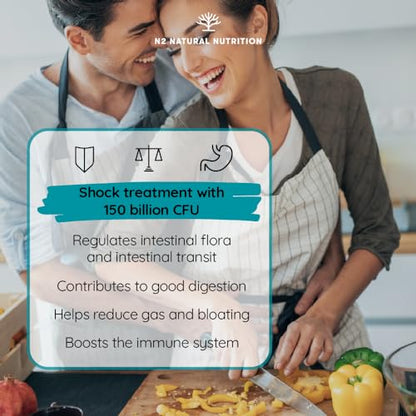 Probiotics 150 Billion CFU - 20 Strains with Prebiotics & Zinc. Highest Concentration - Maple Wellness Supplements