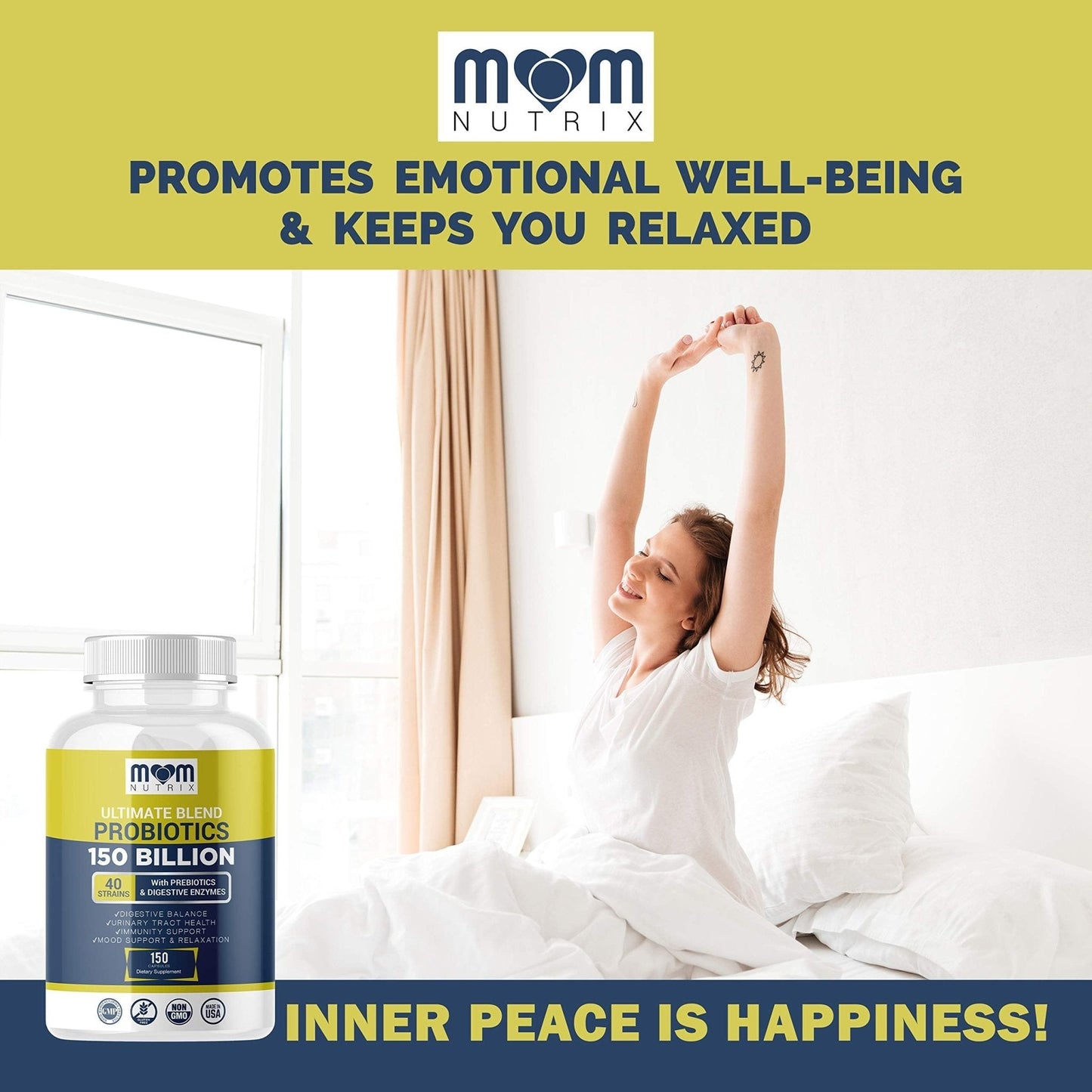Probiotics 150 Billion CFU - 40 Strain Probiotics for Women, Men and Adults - Shelf Stable Probiotic with Organic Prebiotic - Acidophilus Probiotic - Maple Wellness Supplements