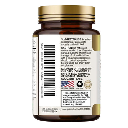 Probiotics 50 Billion CFU per Serving - 10 Strains + Prebiotics - Digestive Health, Gut & Immune Support - Occasional Constipation, Gas & Bloating Support for Women & Men, Bottled USA - 60 Capsules - Maple Wellness Supplements