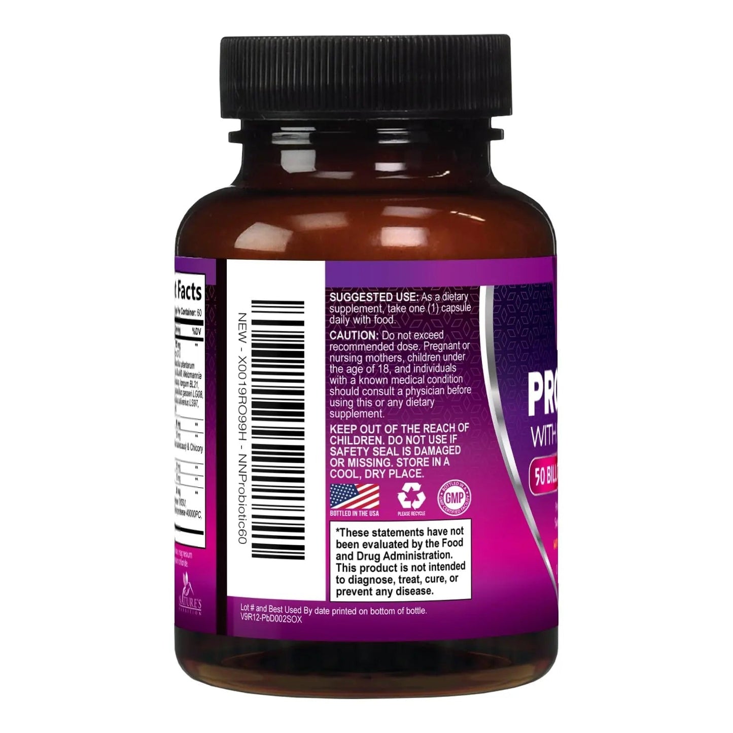Probiotics 50 Billion CFU per Serving - 10 Strains + Prebiotics - Digestive Health, Gut & Immune Support - Supports Occasional Constipation, Gas & Bloating for Women & Men Shelf Stable - 60 Capsules - Maple Wellness Supplements