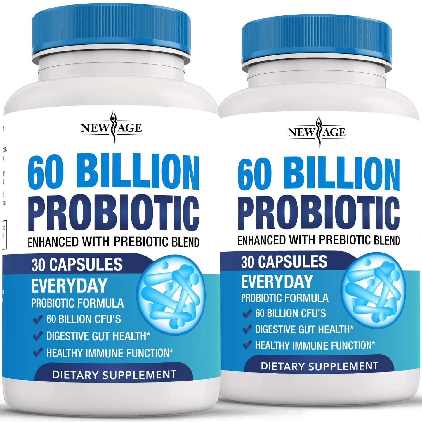 Probiotics 60 Billion CFU with Prebiotic Formula - Probiotics for Women and Men and Adults, 100% Natural Digestive Enzymes, - Maple Wellness Supplements
