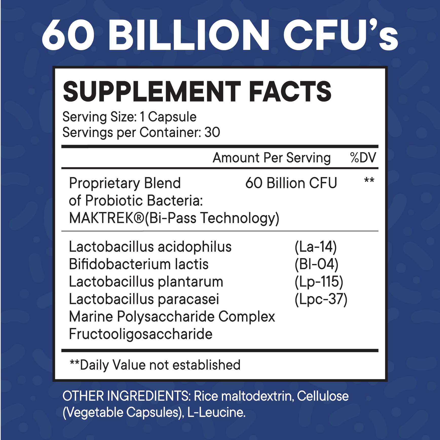 Probiotics 60 Billion CFU with Prebiotic Formula - Probiotics for Women and Men and Adults, 100% Natural Digestive Enzymes, - Maple Wellness Supplements