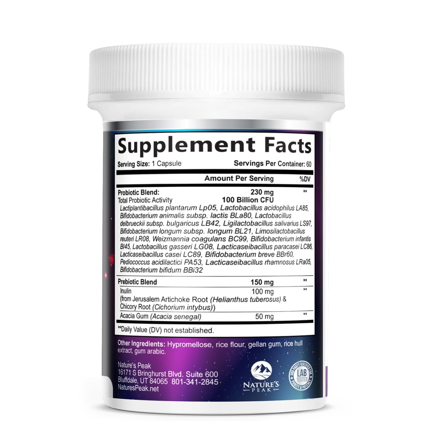Probiotics for Digestive Gut Health - 100 Billion CFU Per Capsule, 16 Premium Strains & Prebiotics - Best Probiotics for Women & Men, Occasional Constipation - Maple Wellness Supplements