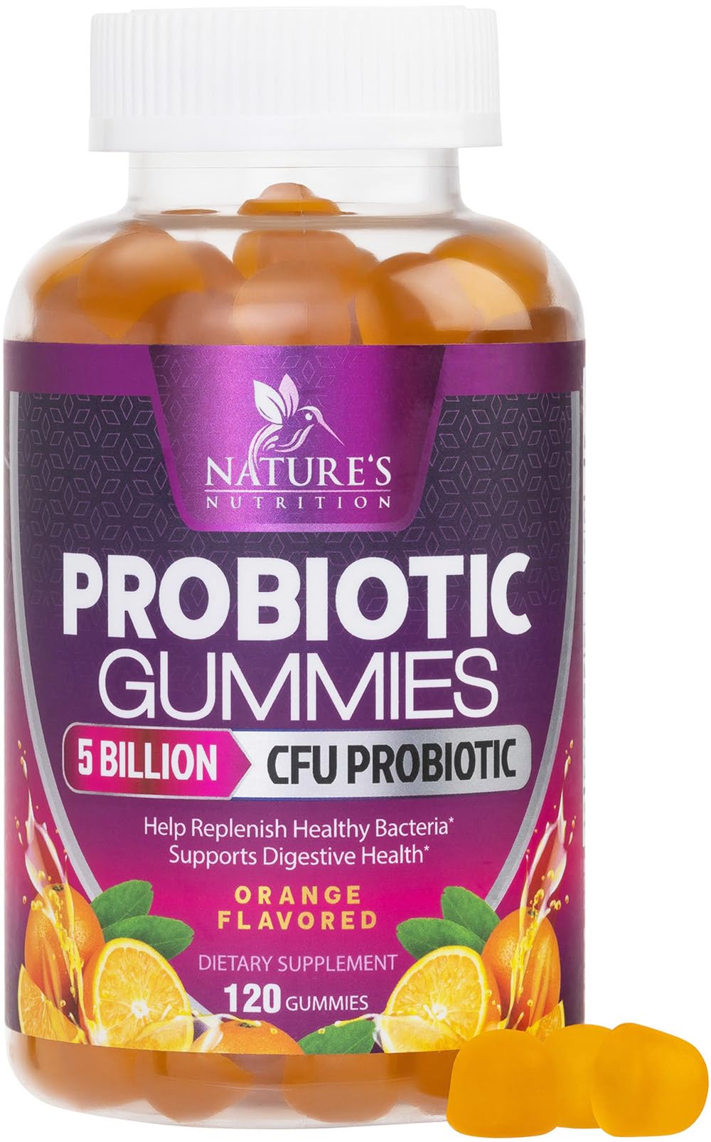 Probiotics for Digestive Health Gummies - 6 Unique Strains for Daily Immune Support & Gut Health, Supports Constipation, Gas & Bloating - Best Probiotic Supplement - Maple Wellness Supplements