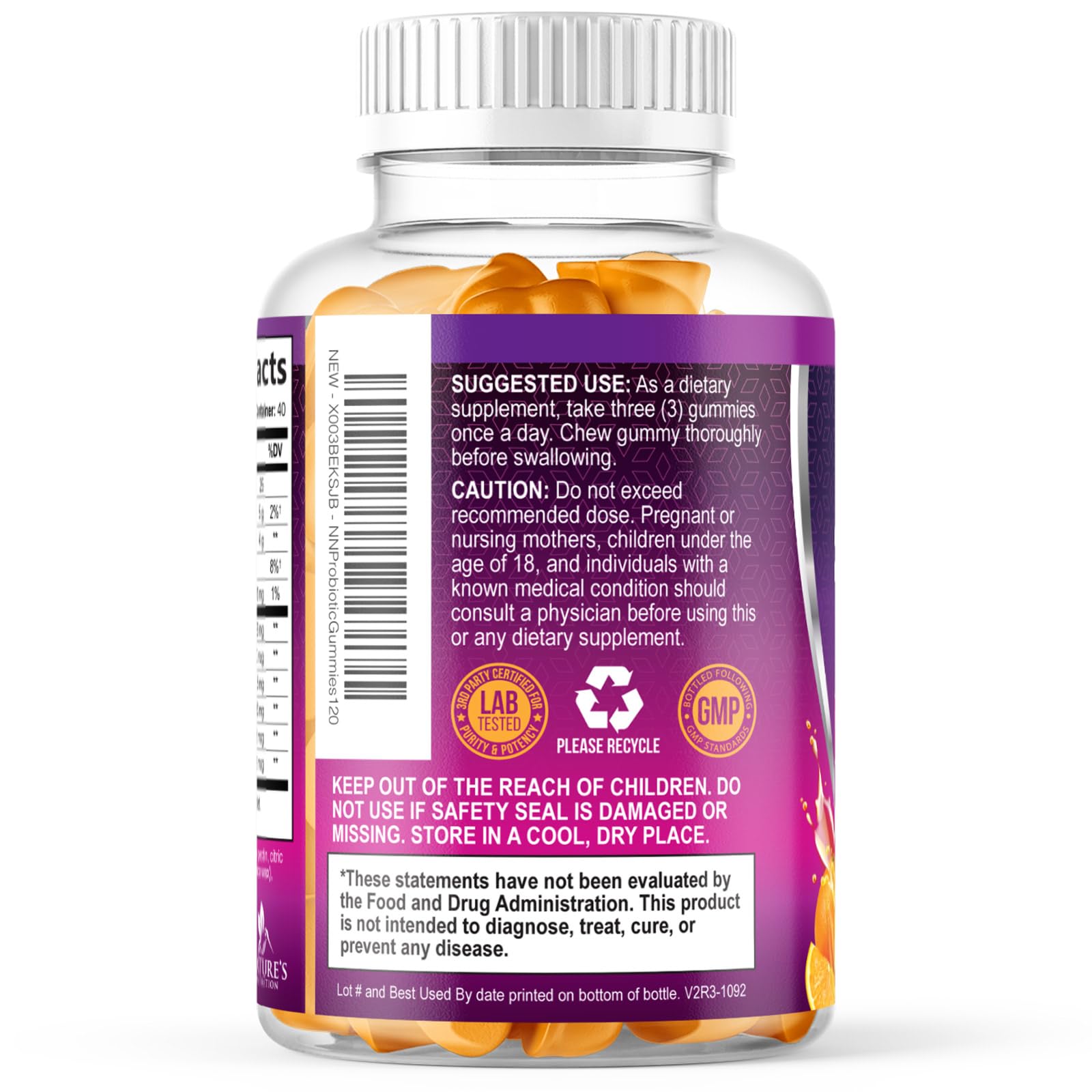 Probiotics for Digestive Health Gummies - 6 Unique Strains for Daily Immune Support & Gut Health, Supports Constipation, Gas & Bloating - Best Probiotic Supplement - Maple Wellness Supplements