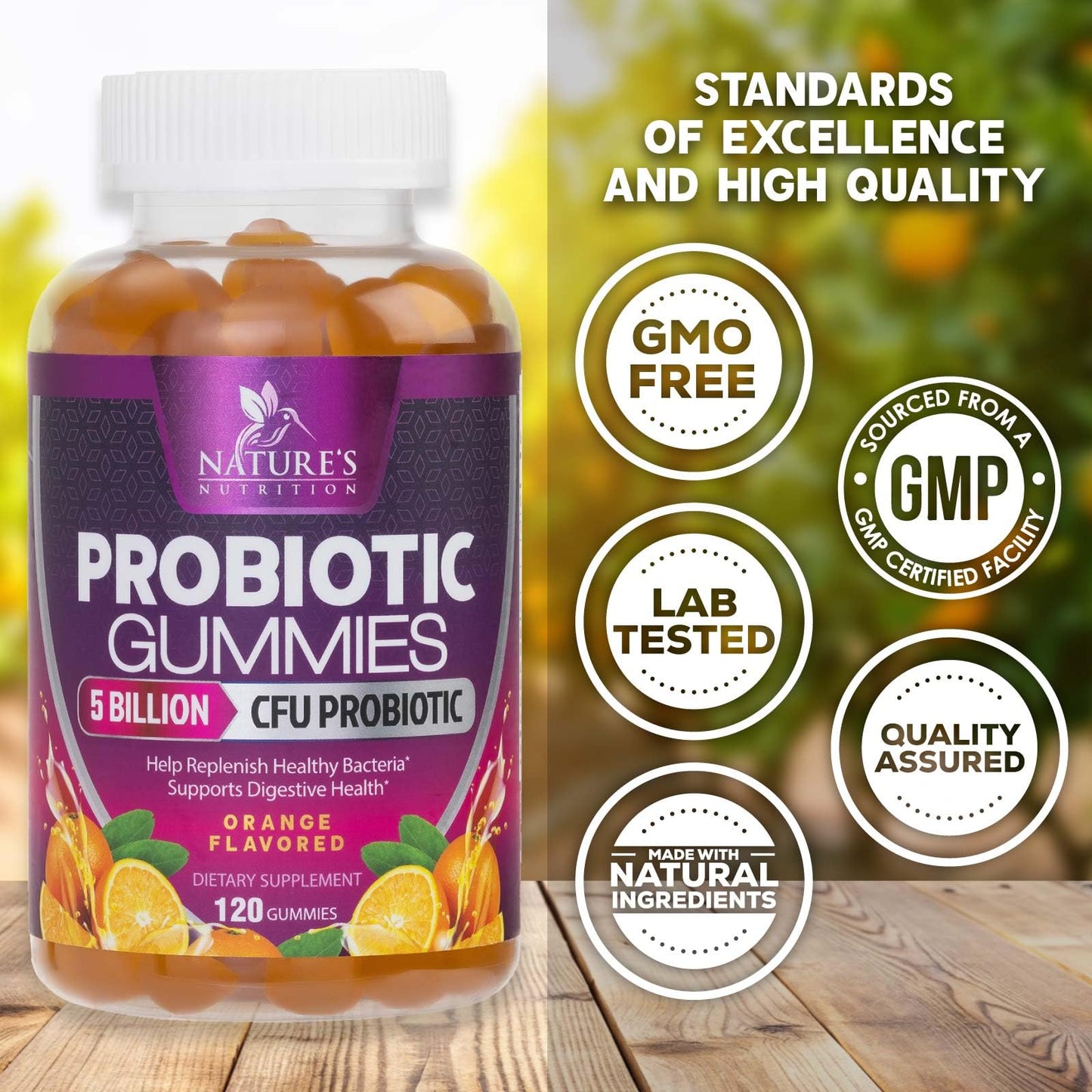Probiotics for Digestive Health Gummies - 6 Unique Strains for Daily Immune Support & Gut Health, Supports Constipation, Gas & Bloating - Best Probiotic Supplement - Maple Wellness Supplements