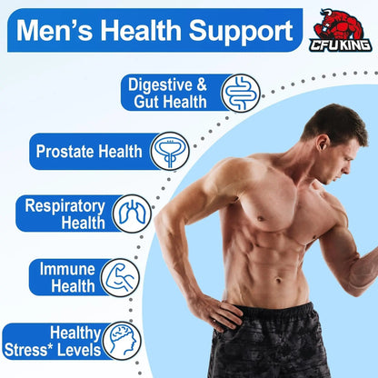 Probiotics for Men, 500 Billion CFU & 12 Mens Probiotic for Digestive Health + 4 Organic Prebiotic Fiber, for Digestive, Gut, Immune Health, Bloating, Gas, Energy Support, Shelf Stable - 120 Capsules - Maple Wellness Supplements