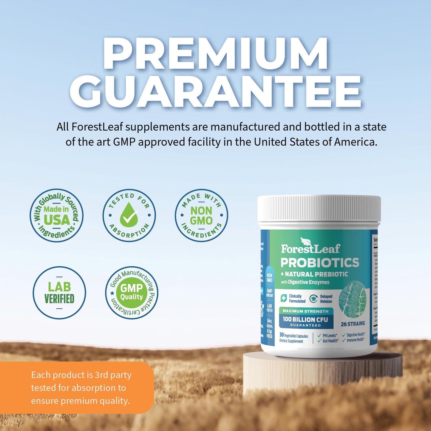 Probiotics for Men and Women, 100 Billion CFU, 26 Unique Strains, Men's and Women's Probiotic and Prebiotics Support Digestive Health, Gut Wellness, Energy, - Maple Wellness Supplements