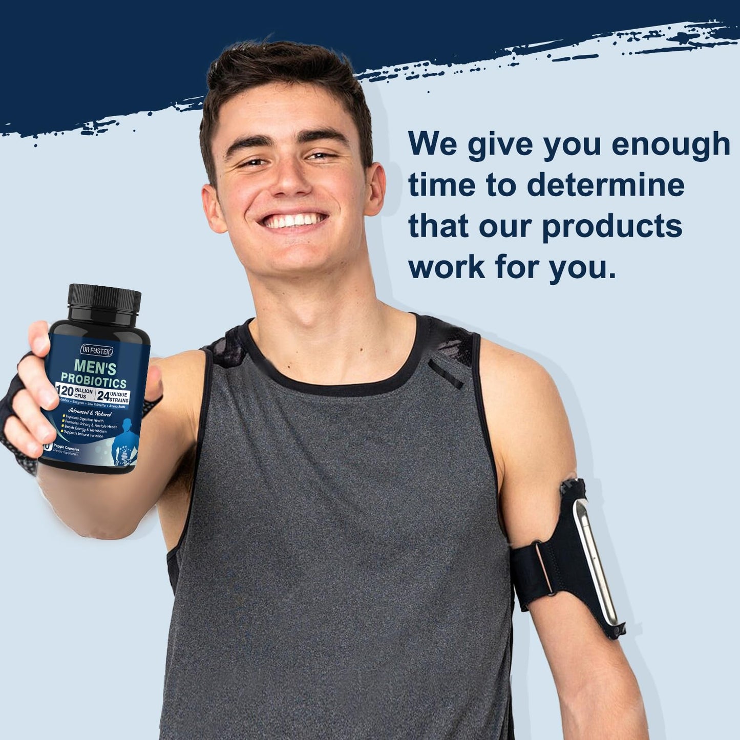 Probiotics for Men Digestive Health, 120 Billion CFUs Mens Probiotic with Digestive Enzymes & Prebiotics & Saw Palmetto & Cranberry for Gut, Prostate & Urinary - Maple Wellness Supplements