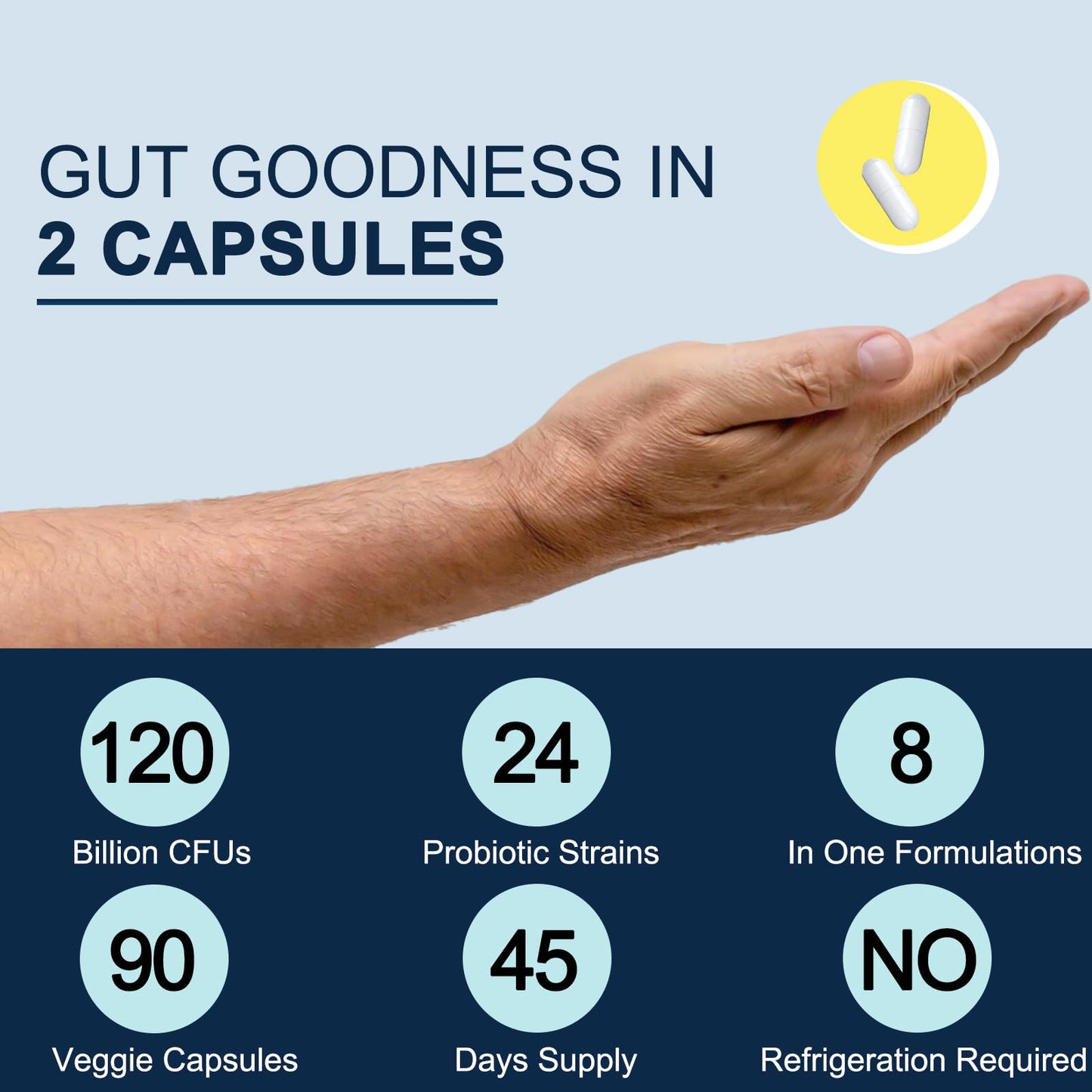 Probiotics for Men Digestive Health, 120 Billion CFUs Mens Probiotic with Digestive Enzymes & Prebiotics & Saw Palmetto & Cranberry for Gut, Prostate & Urinary - Maple Wellness Supplements