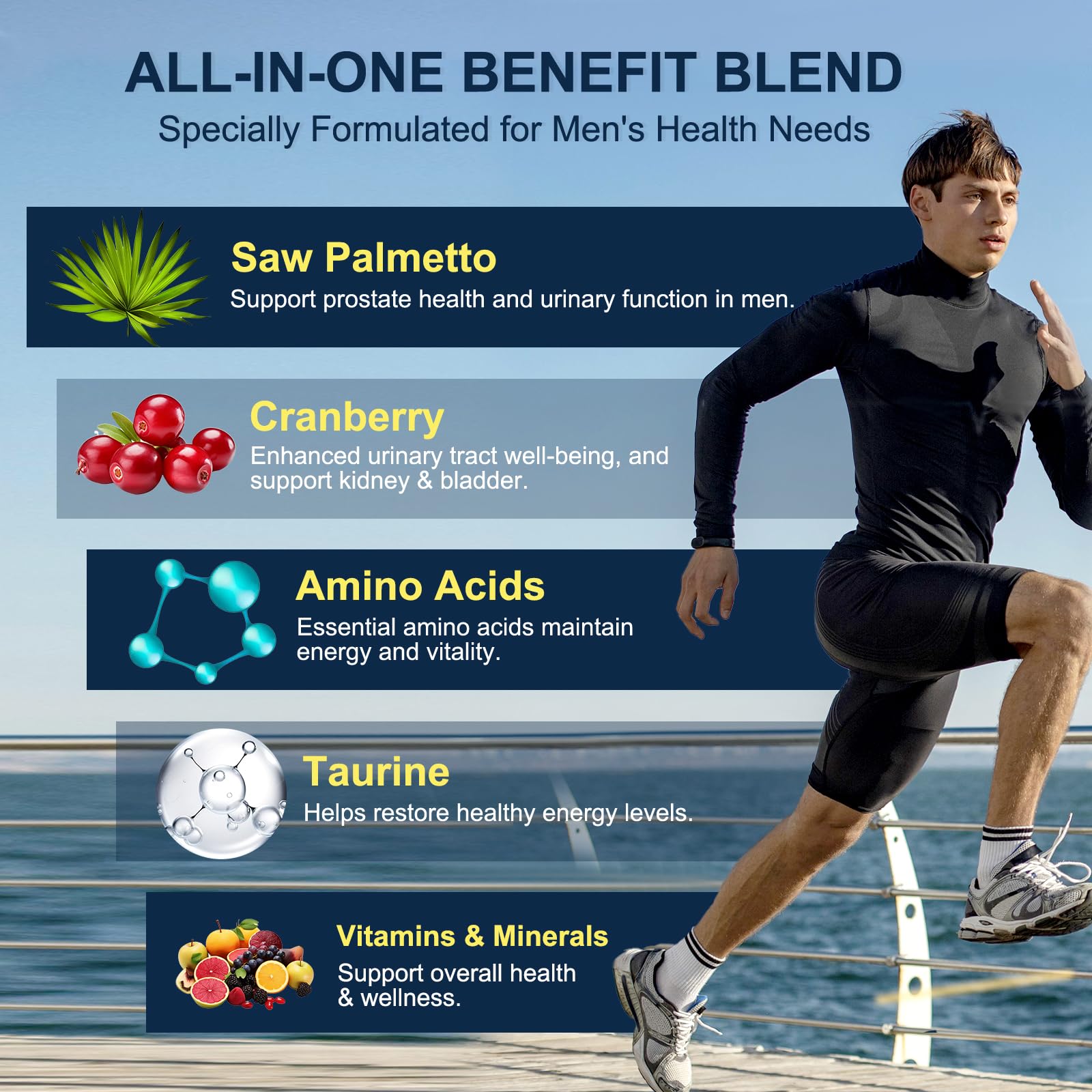 Probiotics for Men Digestive Health, 120 Billion CFUs Mens Probiotic with Digestive Enzymes & Prebiotics & Saw Palmetto & Cranberry for Gut, Prostate & Urinary - Maple Wellness Supplements