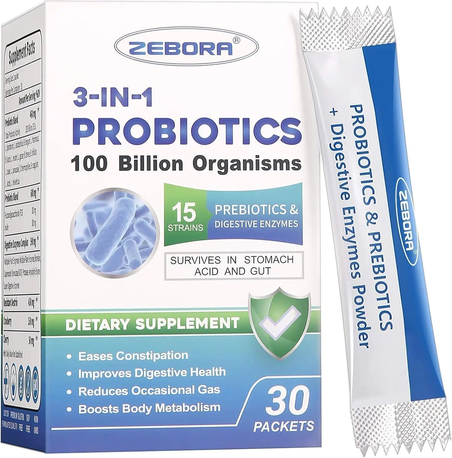 Probiotics for Women & Men - 100 Billion Plus Digestive Enzymes & Prebiotics, Highest Potency 3-in-1 Complete Probiotics for Digestive Health, Immune Support - Maple Wellness Supplements