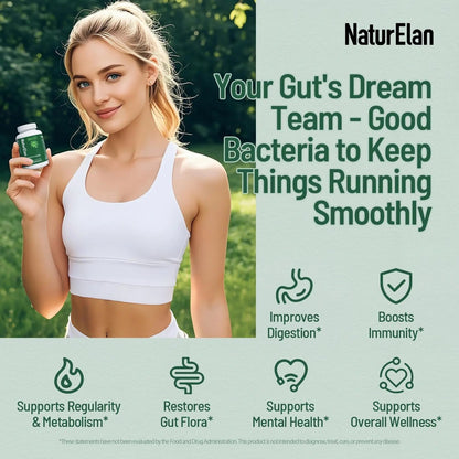 Probiotics for Women & Men - 120 Billion CFU, 17 Powerful Strains for Gut Health, Immunity & Fast Bloating Relief, Third - Party Tested, Non-GMO & Vegan Probiotics Formula for Digestive Health, 60 CT - Maple Wellness Supplements