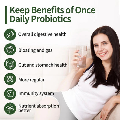 Probiotics for Women & Men, 200 Billion CFU 12 Strains with 3 Organic Prebiotics and Probiotics for Digestive Health Gut, Immune, Bloating & Gas, Energy, Overall Health, Shelf Stable - 2 Month Supply - Maple Wellness Supplements