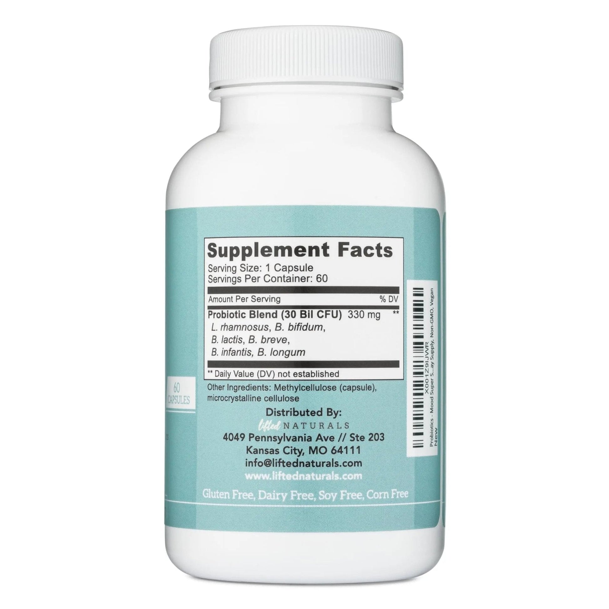 Probiotics - Mood Super Strains Probiotic - Naturally Supports Digestion & Mood - Histamine-Free Probiotics w/ L Rhamnosus GG, Shelf Stable Probiotic Supplement, 60 Day Supply, Non-GMO, VEGAN - Maple Wellness Supplements