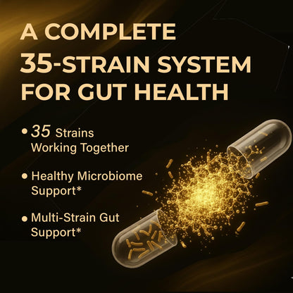 Probiotics with Prebiotics for Men and Women - 35 Strains Probiotics 100 Billion CFU for Gut & Digestive Health, Vegan Acidophilus Probiotic Supplement - Maple Wellness Supplements