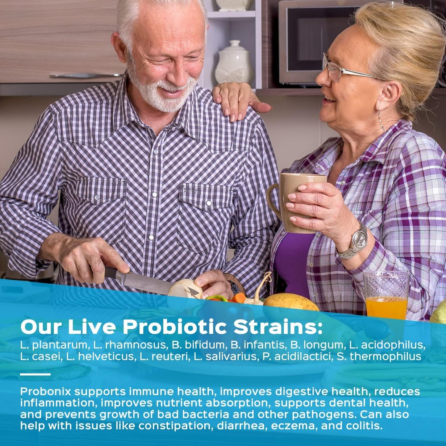 Probonix Humarian Liquid Probiotics for Adults - 12-Strain Probiotic Drops to Fortify Gut Health, Immunity and More - 30-Day Supply - Delicious Grape Flavor - Maple Wellness Supplements